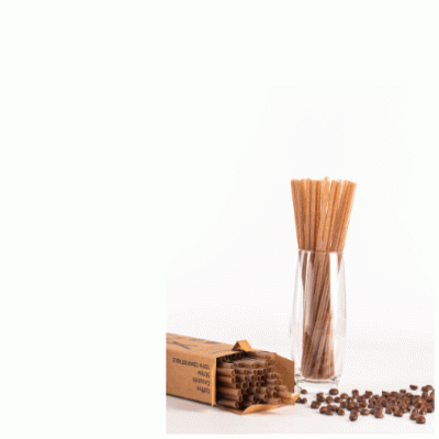 ECO-FRIENDLY Compostable Coffee Grounds Straws  