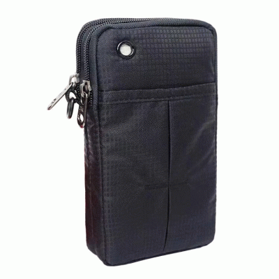 Customized Small Quantity Orange Multi Functional Waterproof Nylon Outdoor Phone Shoulder Bag Waist Bag-Good products from ProductClub 