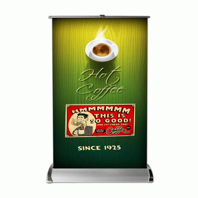 Custom Design Mini Desktop Roll Up Retractable Banner A4 A3 Display Stand  