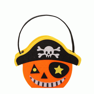 Wholesale Cheap Price Ghost Pumpkin Skull Tote Bag Felt Halloween Props Candy Bag  