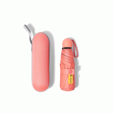 Hot Sale Customer′ S Logo Printing Supper Mini Sun Capsule Umbrella Promotional 5 Fold Pocket Anti UV Mini Zipper 5 Folding Umbrella for Outdoor 