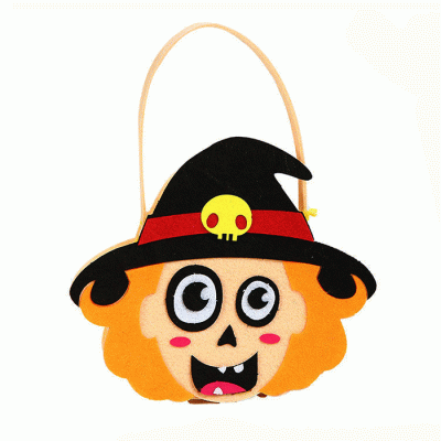 Wholesale Cheap Price Felt Present Bag Halloween Party Decoration Candy Bag Pumpkin Gift Bags  
