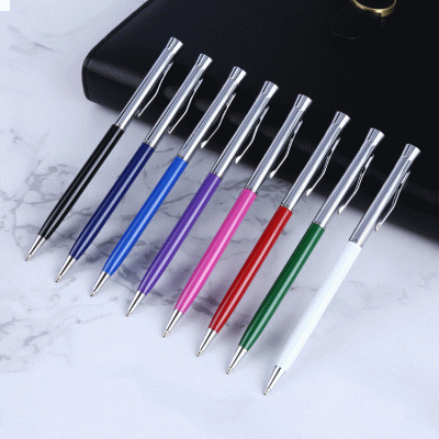 Amazing Hot Selling Hotel Ballpoint Pens Thin Rod Gift Advertising Metal Pens-Good products from ProductClub 
