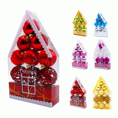 Amazon Hot Sale PET Foam Christmas Ball Sets Packed In Gift Box  