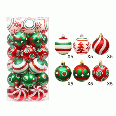 Custom Design Customized Hollow Sphere Christmas Ball Plastic Ball Ornaments  