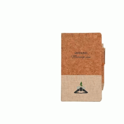 Custom Branded MONTADO CORK AND LINEN JOURNAL — Printed With Your Logo 