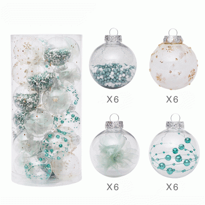 High Quality Christmas Gift Set Plastic Christmas Ornaments Balls  