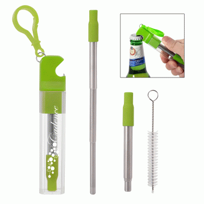 Portable Travel Outdoor Bottle Opener Kit with Straw-Good products from ProductClub 