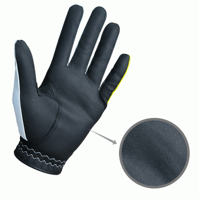New Design Custom Golf Microfiber  Black and White Men's Golf Glove-Good products from ProductClub 