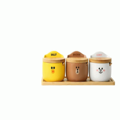 Hot selling Kitchen Bamboo Lid Seasoning Set 