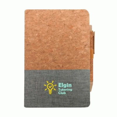 Custom Branded MONTADO CORK AND LINEN JOURNAL — Printed With Your Logo 