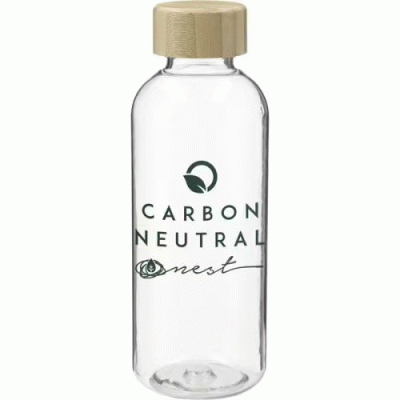Custom Branded Sona 22oz RPET Reusable Bottle w/ FSC Bamboo lid — Printed With Your Logo 