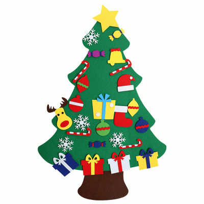 Amazon Hot Sale Christmas Tree Decoration Hanging Custom DIY Felt Christmas Tree  