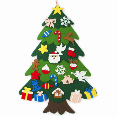High Quality Christmas Decoration Ornaments DIY Felt Christmas Tree For Kids  
