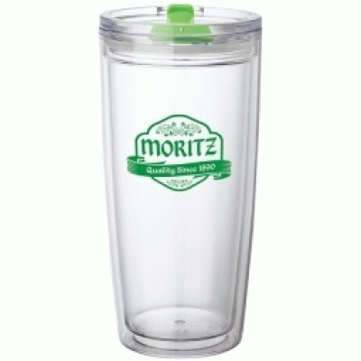 Hot Selling Wholesale 22oz Clear Hot/Cold Custom Tumbler w/ Color Closure-Good product from ProductClub 
