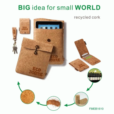 Cork coin bag-(Recycled materials - materials from nature) 