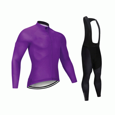 Custom Cycling Winter Jersey Set Unisex Cycling Clothing Breathed Long Sleeve Cycling Suit  
