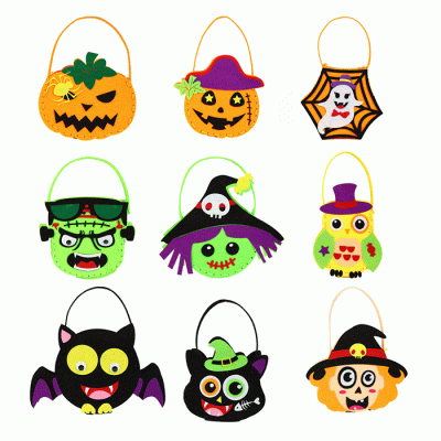 Amazon Hot Sale Halloween Gift Bag Children's Felt Candy Bag  