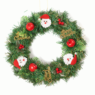 Amazon Hot Sale Multicolor Christmas Wreath Decoration Hanging Door Craft Garland  