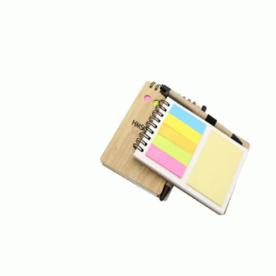 Custom Branded Ridgecrest 3-in-1 Bamboo Jotter w/Pen — Printed With Your Logo 