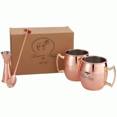 High Quality Moscow Mule Mug 4-Piece Custom Gift Set-Good product from ProductClub 