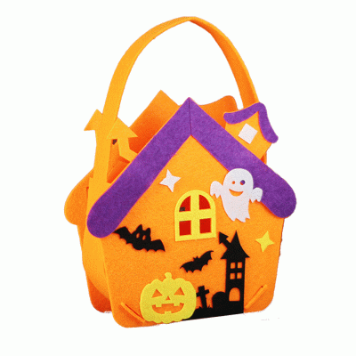 Wholesale Cheap Price Felt Present Bag Halloween Party Decoration Candy Bag Pumpkin Gift Bags  