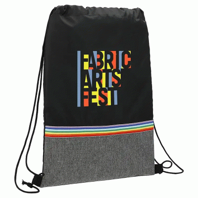 Custom Full Color RPET Polyester Rainbow Drawstring Bag for Promotion-Good products from ProductClub 