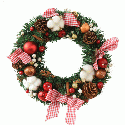 Factory Price Christmas Decoration Cheap Christmas Plastic Wreath Christmas Garland  