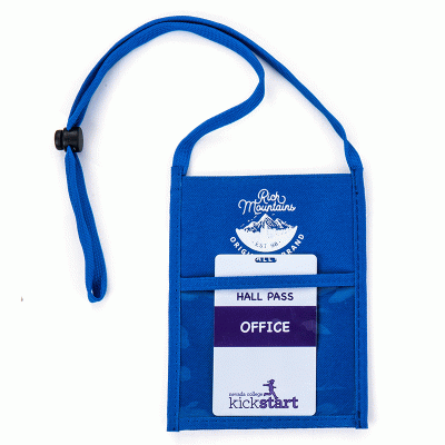 Multi Functional Neck Hanging Coin Bag RPET 600D Hanging Neck Exhibition Bag with Adjustable Hanging Lanyard-Good products from ProductClub 