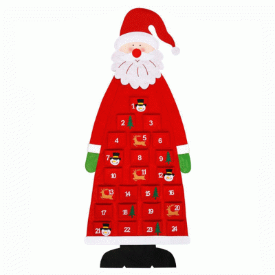 Factory Price Christmas Advent Calendar DIY Felt Christmas Tree Hanging Ornaments  