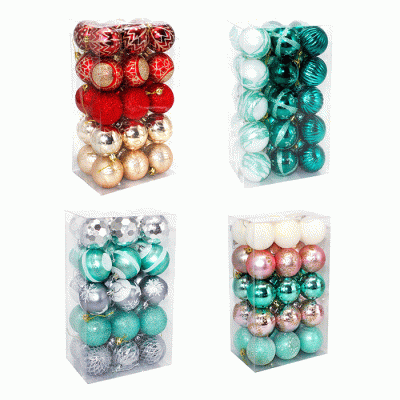 Custom Design Christmas Ball Promotional Ornaments Plastic Christmas Logo Ball  