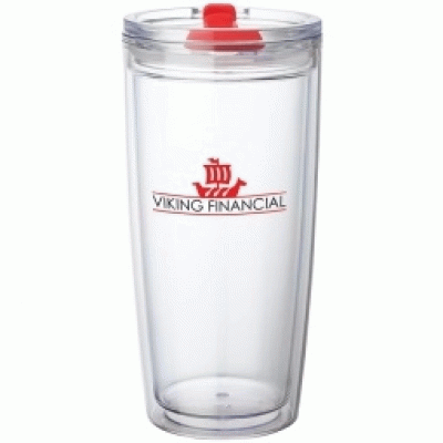 Hot Selling Wholesale 22oz Clear Hot/Cold Custom Tumbler w/ Color Closure-Good product from ProductClub 