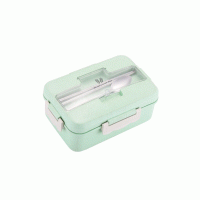 Amazon Hot Selling Biodegradable High Quality OEM Kid Wheat Straw Lunch Box 3 Compartment Microwave Bento Lunch Box