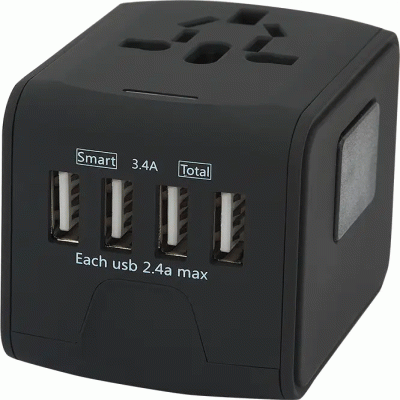 Hot SALE Travel Power Adapter with 4 USB Port-Good products from ProductClub 