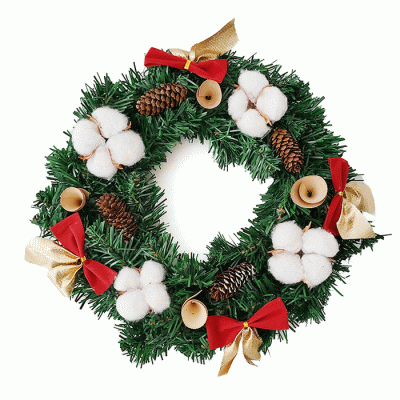 Factory Price Christmas Decoration Cheap Christmas Plastic Wreath Christmas Garland  