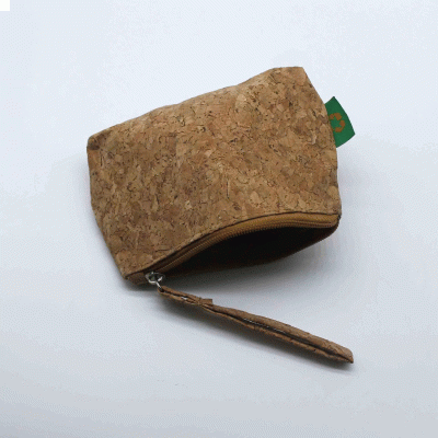 Cork coin bag-(Recycled materials - materials from nature) 