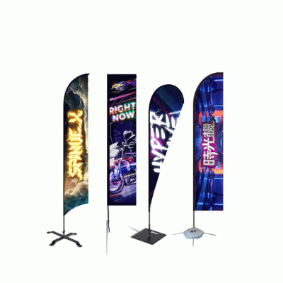 Customized Promotional Advertising Flags Swooper Tear Drop Sublimation Pole Outdoor Square Stand Display Flying Banner Beach Feather Flag-Good products come from ProductCLUB 