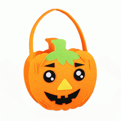 Wholesale Cheap Price Felt Present Bag Halloween Party Decoration Candy Bag Pumpkin Gift Bags  