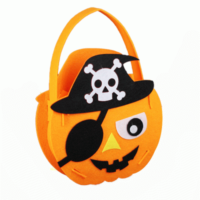 Wholesale Cheap Price Felt Present Bag Halloween Party Decoration Candy Bag Pumpkin Gift Bags  