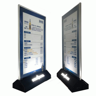 Custom LED Menu and LED Table Stand Designed For Annual Promotion-Good product from ProductClub 