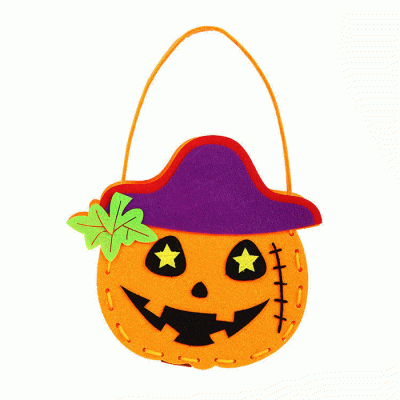 Wholesale Cheap Price Felt Present Bag Halloween Party Decoration Candy Bag Pumpkin Gift Bags  