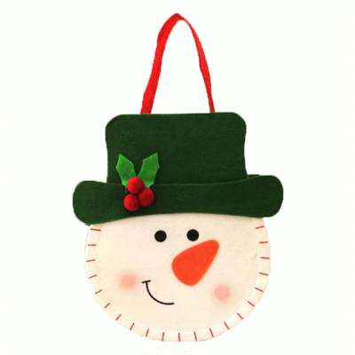Factory Price Custom Personalized Santa Design Felt Christmas Candy Bag  