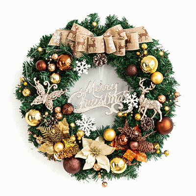 Custom Design Christmas Wreaths Handmade Door Hanging Home Decor Christmas Garland  