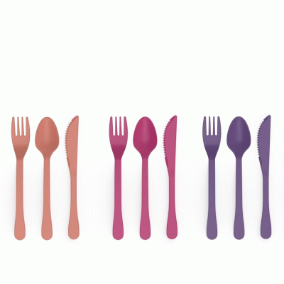 100% Biodegradable Portable Knife Fork  Spoon Set-Good products from ProductClub 