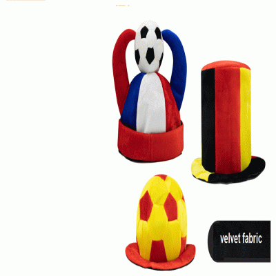 2024 UEFA European Cup football fans velvet hat, national flag, party hat, cheering props, carnival hat customization 
