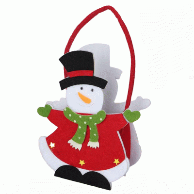 Custom Design Christmas Decoration Santa Candy Bags Felt Christmas Gift Bags  