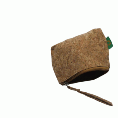 Cork coin bag-(Recycled materials - materials from nature) 