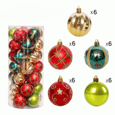 Custom Design Customized Hollow Sphere Christmas Ball Plastic Ball Ornaments  