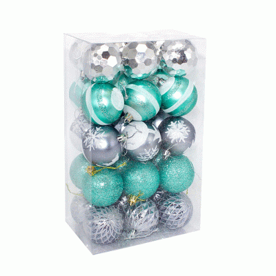 Custom Design Christmas Ball Promotional Ornaments Plastic Christmas Logo Ball  
