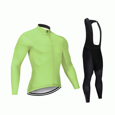 Custom Cycling Winter Jersey Set Unisex Cycling Clothing Breathed Long Sleeve Cycling Suit  